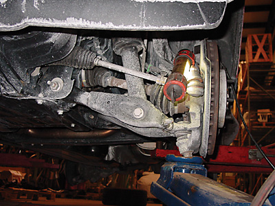 access to front air struts